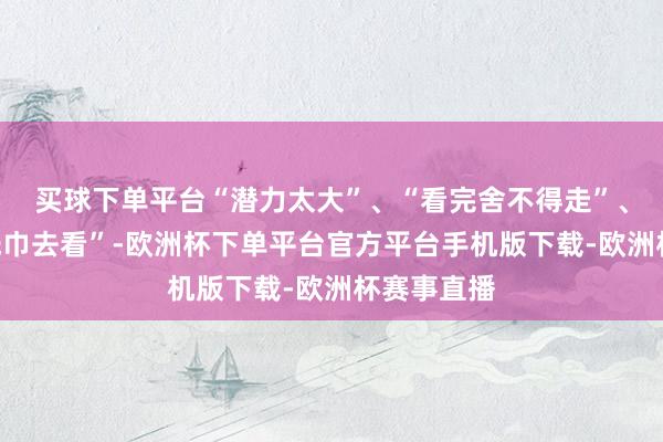 买球下单平台“潜力太大”、“看完舍不得走”、“要带够纸巾去看”-欧洲杯下单平台官方平台手机版下载-欧洲杯赛事直播