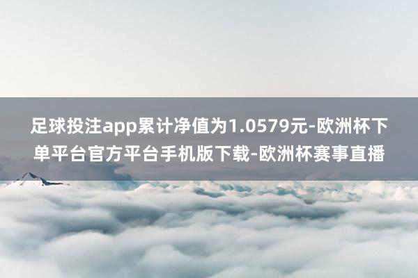 足球投注app累计净值为1.0579元-欧洲杯下单平台官方平台手机版下载-欧洲杯赛事直播