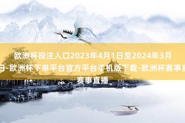 欧洲杯投注入口2023年4月1日至2024年3月31日-欧洲