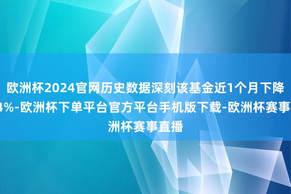 欧洲杯2024官网历史数据深刻该基金近1个月下降0.44%-欧洲杯下单平台官方平台手机版下载-欧洲杯赛事直播